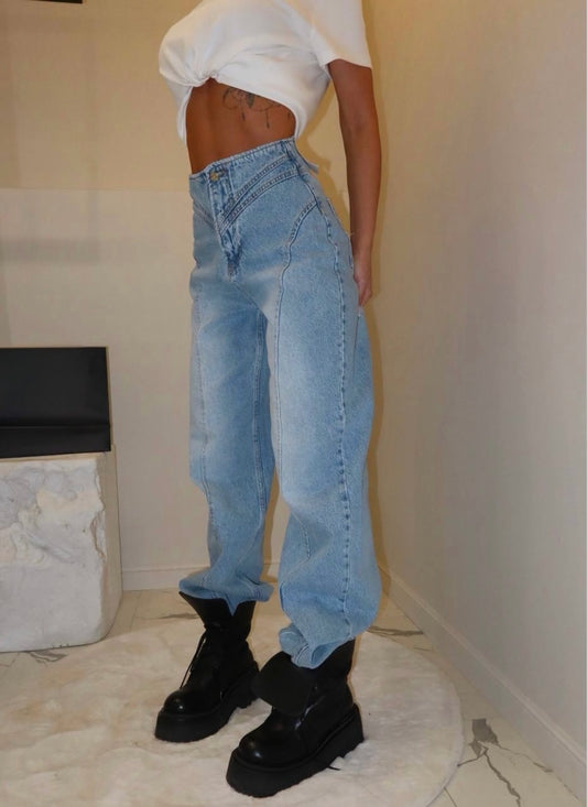 Jeans with a corset