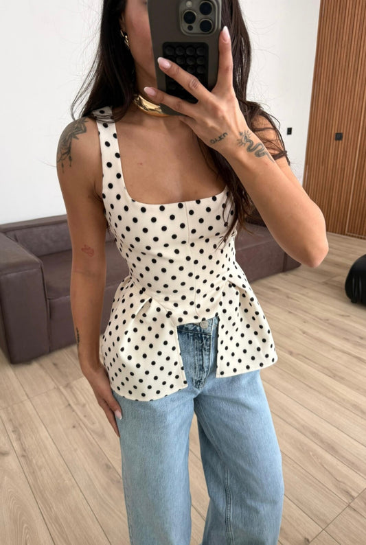 Polka dot tops