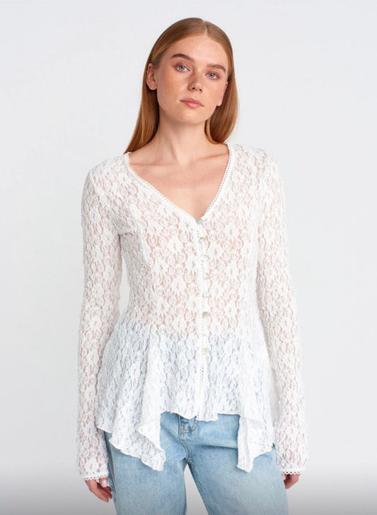 WHITE BLOUSE GUIPURE