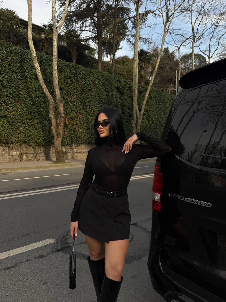 SHORTS SKIRT WITH A BELT