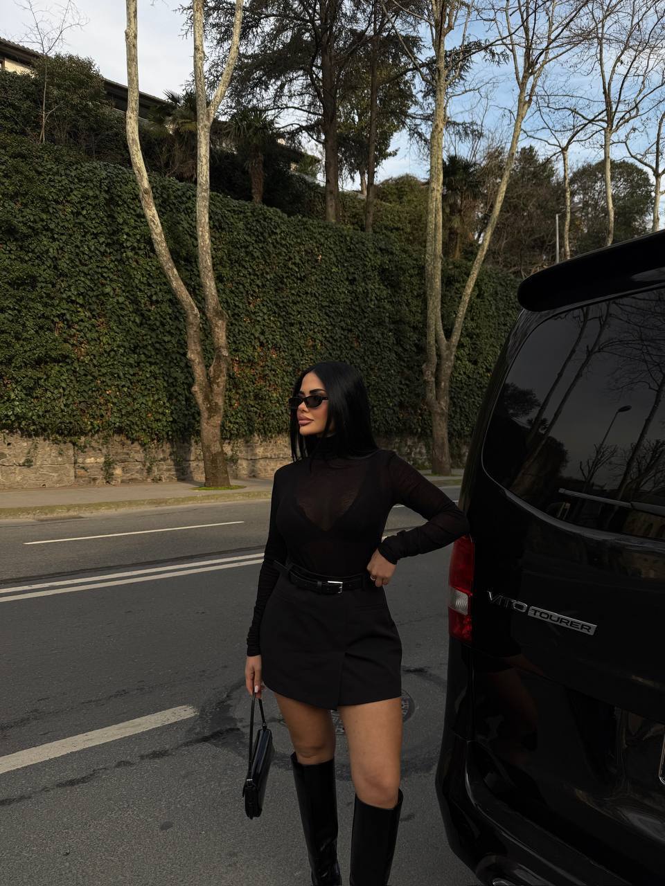 SHORTS SKIRT WITH A BELT