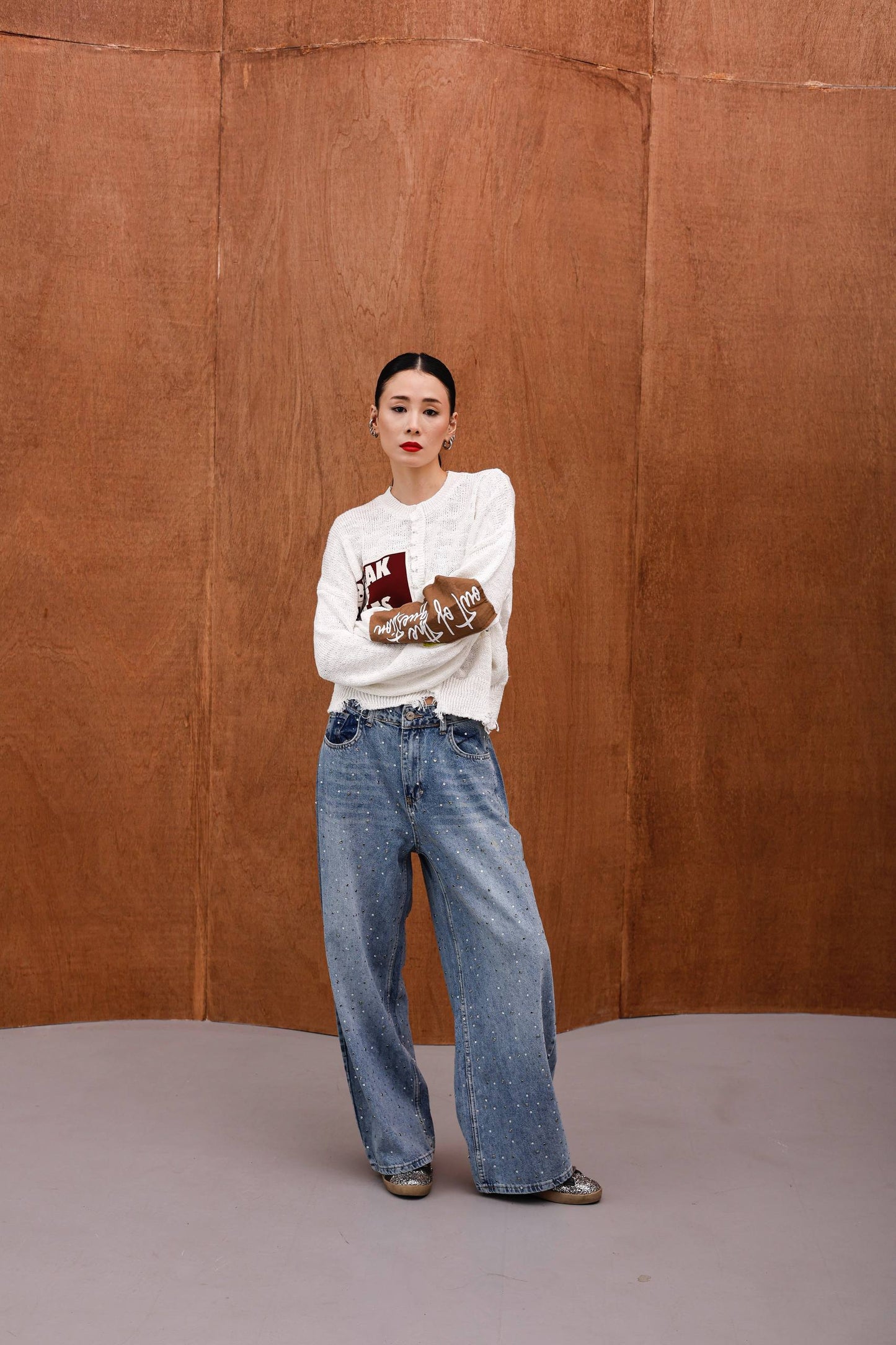 SWEATER WITH PATCHES