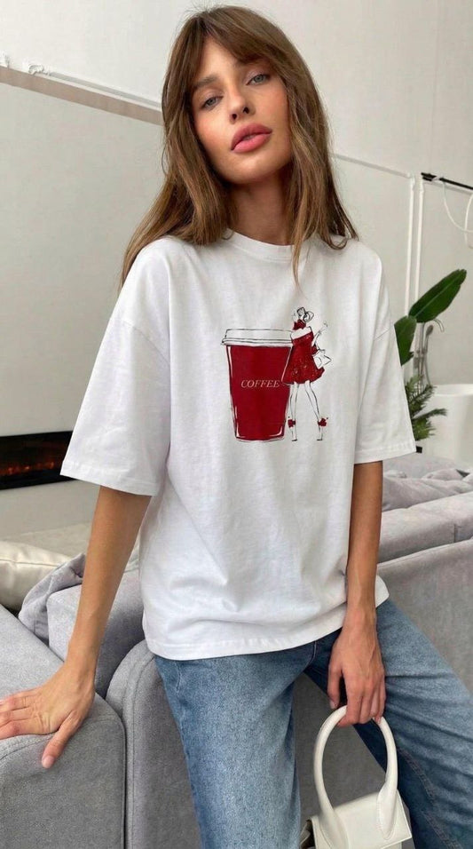 T-shirts with prints coffee