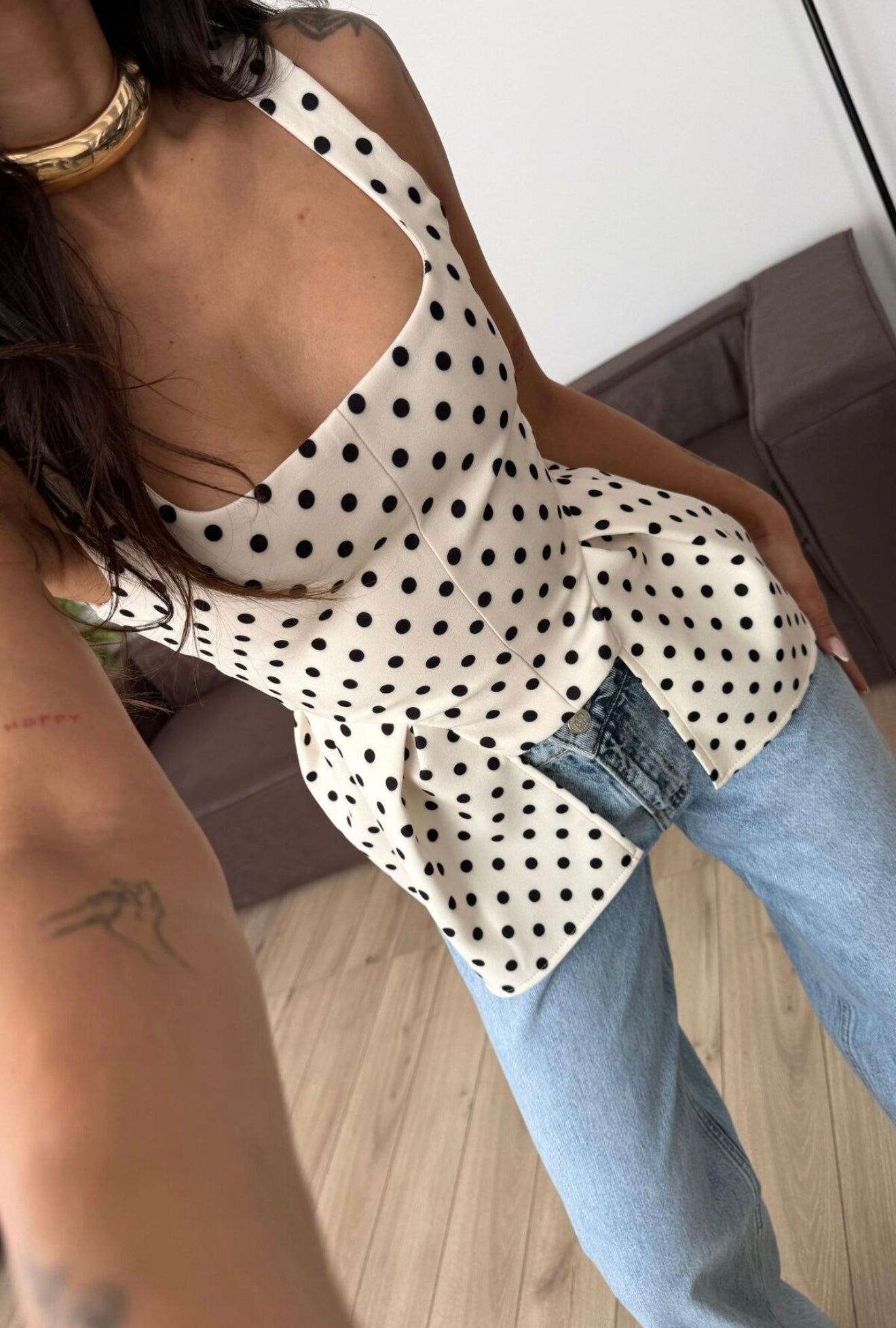 Polka dot tops