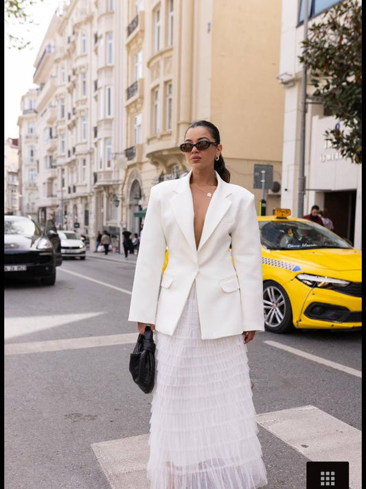 WHITE LONG JACKETS